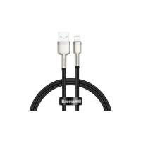 Дата кабель USB 2.0 AM to Lightning 0.25m 2.4A Cafule Series Meta black Baseus (CALJK-01)