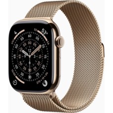 Смарт-годинник Apple Watch Series 11 GPS + Cellular 46mm Gold Titanium Case with Gold Milanese Loop - S/M (MFD74RK/A)