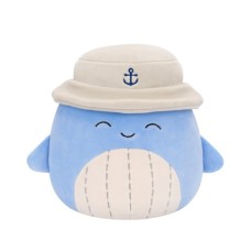 М'яка іграшка Squishmallows Синій кит Самір у панамі 19 см (SQCR06593)