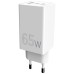 Зарядний пристрій Sigma 2xUSB-C PD65W + 1xUSB QC3.0 GaN X-power PS65-01 white (4827798637715)