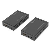 Адаптер HDMI extender 70m 1080p/40m 4K30Hz CAT 5e/6/6A/7 HDBaseT IR black Digitus (DS-55500)