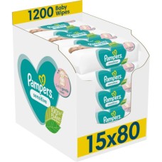 Дитячі вологі серветки Pampers Sensitive 15 x 80 шт. (8001841063188)