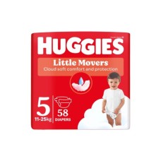 Підгузки Huggies Little Movers 5 (12-22 кг) Mega 58 шт (5029053548784)