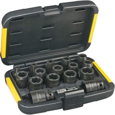 Набір торцевих головок DeWALT ударних торцевих 1/2" EXTREME IMPACT, 17 шт (DT7506)