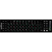 Наклейка на клавіатуру Grand-X 68 keys UA green, Latin white (GXDGUA)