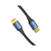 Кабель мультимедійний HDMI M to HDMI M 3.0m 8K cotton braided blue Vention (ALGLI)