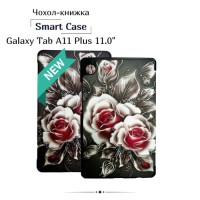 Чохол до планшета BeCover Smart Case Samsung Galaxy Tab A11 Plus SM-X236B 11.0" Black Rose (714013)