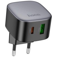 Зарядний пристрій HOCO CS32A Rise 1xUSB-C PD20W + 1xUSB QC3.0 Black (6942007617451)