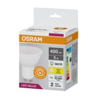 Лампочка Osram LED VALUE, PAR16, 5W, 3000K, GU10 (4058075689510)