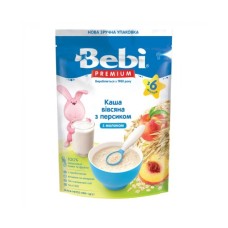 Дитяча каша Bebi Premium молочна вівсяна з персиком +6 міс. 200 г (1105056)