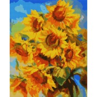 Картина по номерам Santi Яскраві соняшники, 40*50см на підрамнику, алмазна (954524)