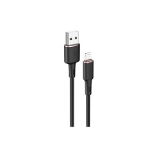 Дата кабель USB 2.0 AM to Lightning 1.2m 2.4A silicone C2-02 black Acefast (AFC2-02B)