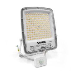 Прожектор Videx F5 100W 3000-5000-6500K з датчиком руху 230V White (VL-F5-100CW-S)