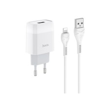 Зарядний пристрій HOCO C72A Glorious USB + cable Lightning 10.5W White (6931474712998)
