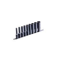 Набір головок Toptul довгих на планці 12-гр. 1/2" 9шт. 8-22мм (GAAQ1605U-12)