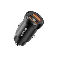 Зарядний пристрій Essager 2xUSB 30W black (ECC2A-TL01)