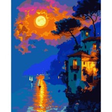 Картина по номерам Santi Захід сонця на узбережжі 40х50 см (956650)