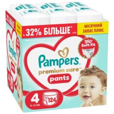 Підгузки Pampers Premium Care Pants Розмір 4 (9-15 кг) 124 шт (8006530315852)