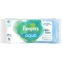 Дитячі вологі серветки Pampers Harmonie Aqua 48 шт (8006540458563)