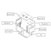 Шафа настінна Hypernet 12U 19" 542x400 розбірна Security Box (SB-40-12U-FLAT)