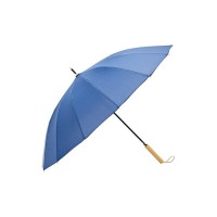 Парасоля Krago тростина, 16 спиць з дерев''яною ручкою синя (umb-7-002)