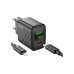 Зарядний пристрій HOCO CS23A USB-C PD30W + 1xUSB QC3.0 + cable USB-C to Lightning black (6942007609951)