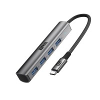 Концентратор Armorstandart USB-C to 4USB Grey (ARM69364)