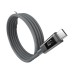 Дата кабель USB-C to USB-C 1.2m PD60W magnetic digital display nylon gray Choetech (XCC-1067-GY)