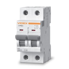 Автоматичний вимикач Videx_ RS6 RESIST 2п 16А 6кА С (VF-RS6-AV2C16)