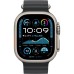 Ремінець до смарт-годинника Apple 49mm Black Ocean Band - Natural Titanium Finish (MXTL3ZM/A)