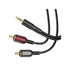 Кабель мультимедійний 3.5mm M to 2xRCA 1.5m BL11 Black BOROFONE (6974443382204)