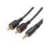 Кабель мультимедійний 3.5mm M to 2xRCA 1.5m BL11 Black BOROFONE (6974443382204)