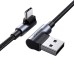 Дата кабель USB 2.0 AM to USB-C 3.0m 3A 90° corner US176 black Ugreen (70875)
