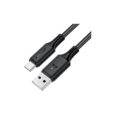 Дата кабель USB 2.0 AM to USB-C 1.2m 3A 60W silicone black Acefast (6974316284178)