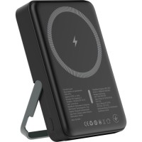 Батарея універсальна Atria 10000mAh, PD/20W, 15W Wireless MagSafe, Black (WPD-W57B)