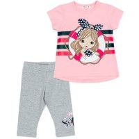 Набір дитячого одягу Breeze з дівчинкою (16843-128G-pink)