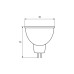 Лампочка Eurolamp LED SMD MR16 5W GU5.3 4000K 12V (LED-SMD-05534(12)(P))