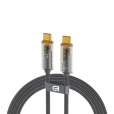 Дата кабель USB-C to USB-C 1.0m transparent 100W grey Armorstandart (ARM75871)