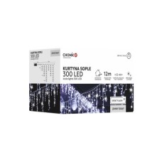 Гірлянда Chomik Бахрома 300 LED 12 м, холодний білий, IP44, від мережі (5900779879850)