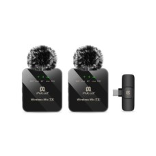 Мікрофон Puluz для телефону приймач Type-C і два мікрофони Black (PU648B)