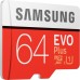 Карта пам'яті Samsung 64GB microSDXC class 10 UHS-I U1 Evo Plus V2 (MB-MC64HA/RU)