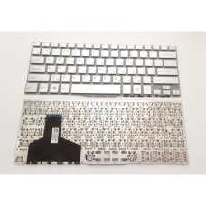 Клавіатура ноутбука Sony SVF14 (Fit 14 Series) серебро без рамки подсветка RU (A43729)