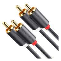 Кабель мультимедійний 2xRCA M to 2xRCA M 2.0m AV104 black Ugreen (10518)