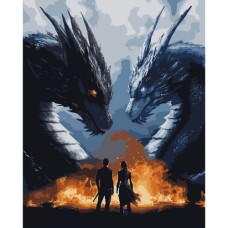 Картина по номерам Santi 4 крило Вершники драконів 40х50 с (955047)