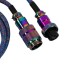 Дата кабель USB-C + USB A to USB-C 1.08m Premium Coiled Aviator blue Keychron (CAB8_KEYCHRON)