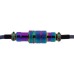 Дата кабель USB-C + USB A to USB-C 1.08m Premium Coiled Aviator blue Keychron (CAB8_KEYCHRON)