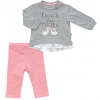 Набір дитячого одягу Tongs "LOVE IS WHERE MUM IS" (2623-86G-pink)