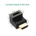 Перехідник HDMI M to HDMI F 90° corner UP HD112 black Ugreen (20110)