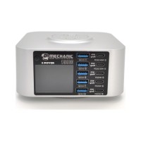 Зарядний пристрій MECHANIC 5xUSB-C PD + 5xUSB QC3.0 + Wireless Charging 15W LED indication 200W black (X-Power Plus-200W)