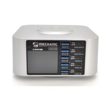 Зарядний пристрій MECHANIC 5xUSB-C PD + 5xUSB QC3.0 + Wireless Charging 15W LED indication 200W black (X-Power Plus-200W)